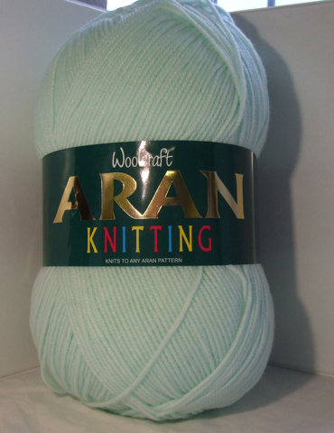100% Acrylic Aran Yarn 400g Mint